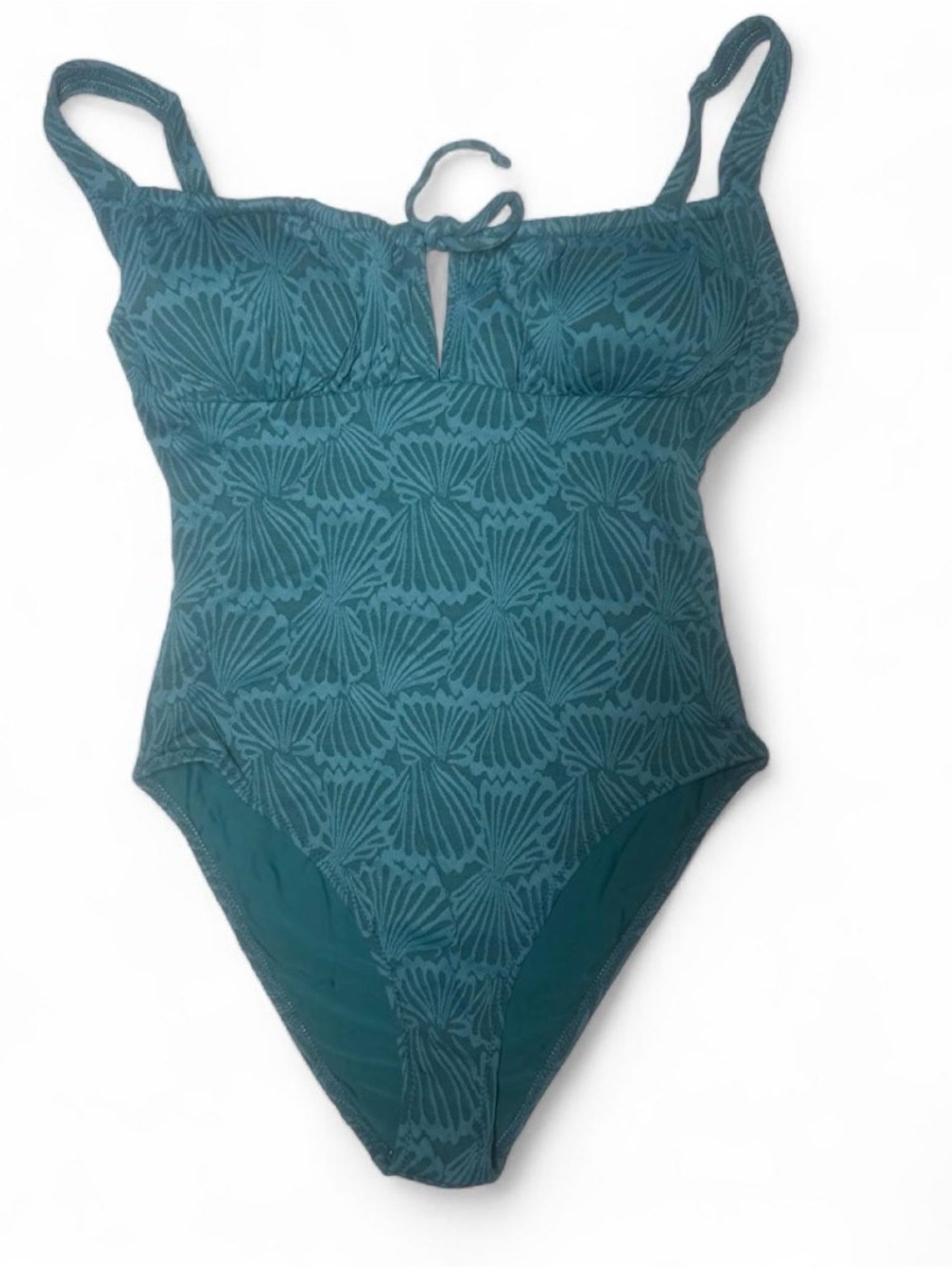 Teal Shell-Print One-Piece Swimsuit